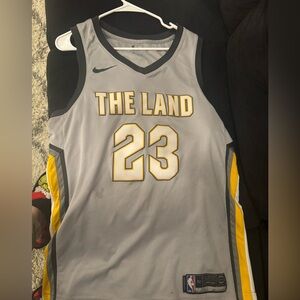 Vinatge Nike Cavaliers Gray and Gold 'The Land' Jersey